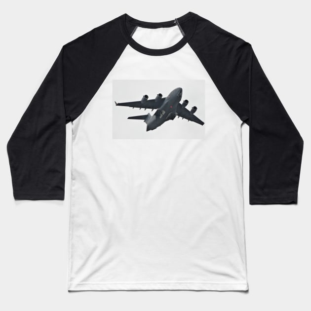 C-17 Flyby Baseball T-Shirt by acefox1
